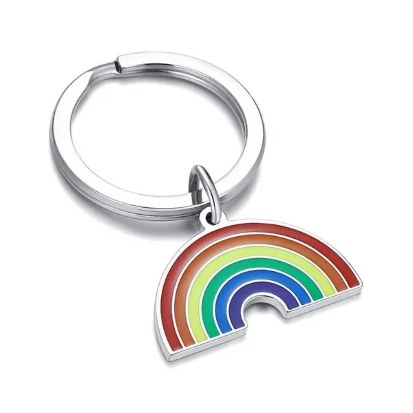 Stainless Steel Rainbow Keychain - Image 4