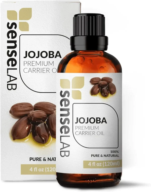 100% Pure Natural Jojoba Oil - Cold Pressed, Versatile and Multi-Purpose Care for Hair, Skin, and Nails (120ml)